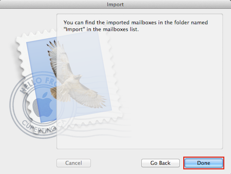 import gmail to apple mail successful
