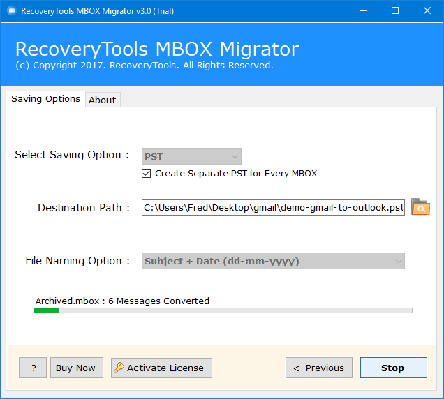 view live mbox to pst conversion