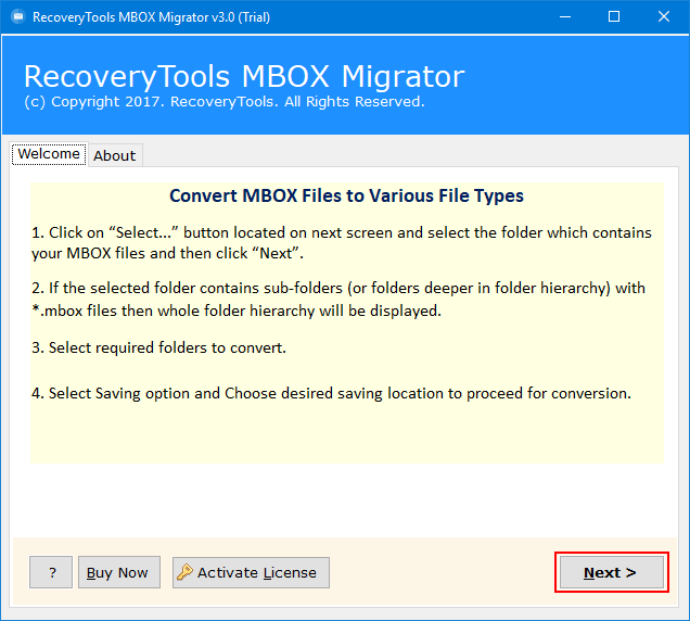 install MBOX to PST Converter