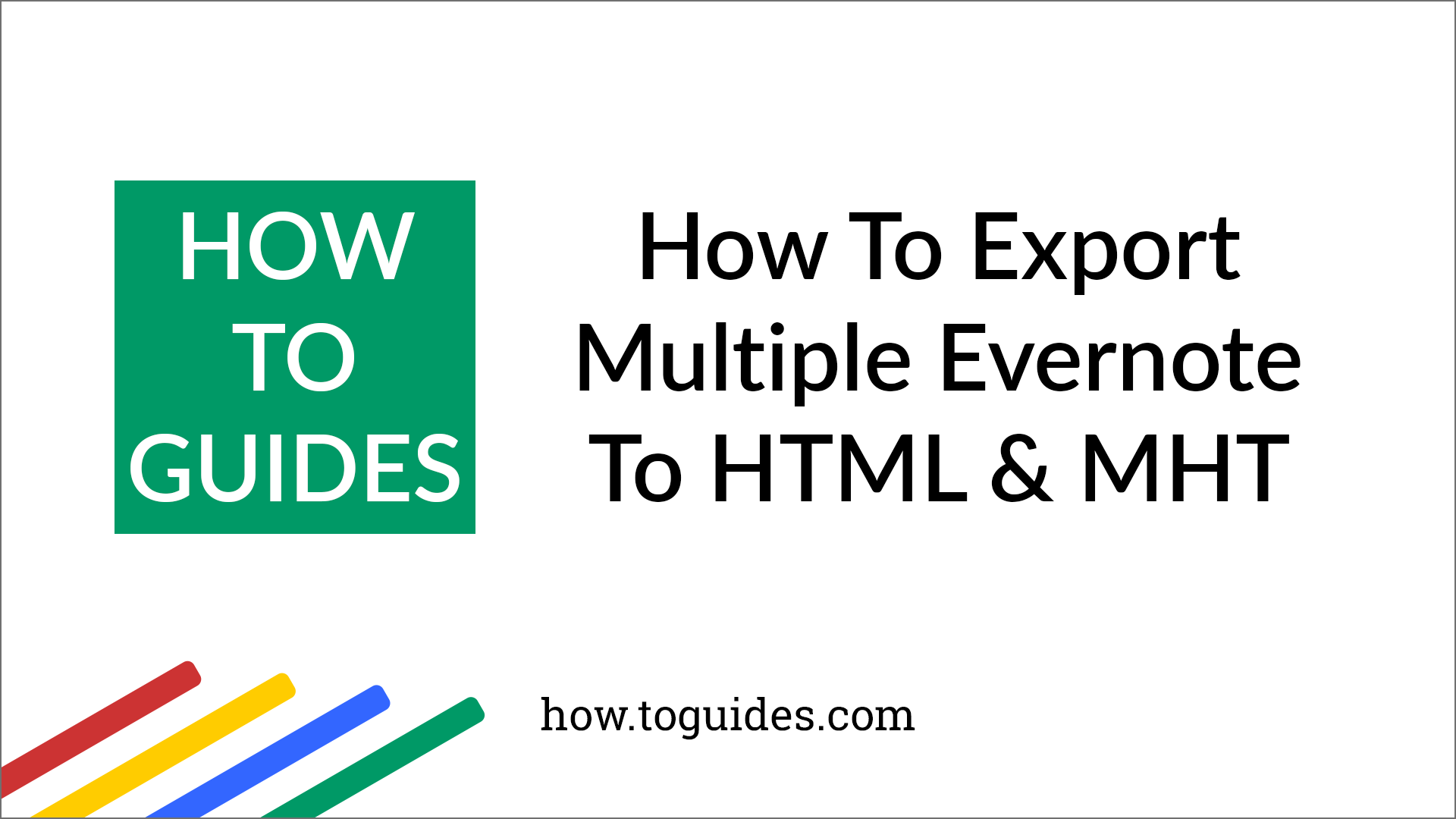 export evernote to html