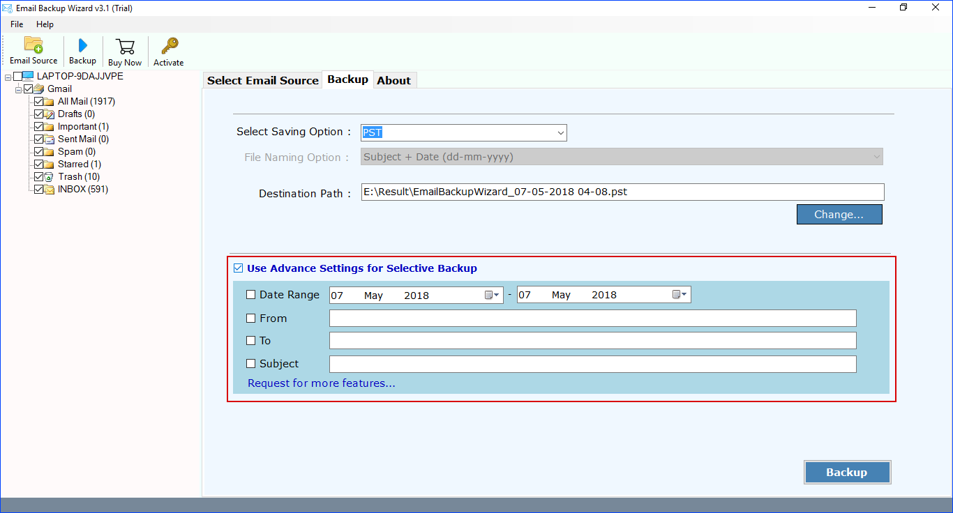 advance setting