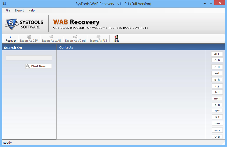 SysTools WAB Recovery software