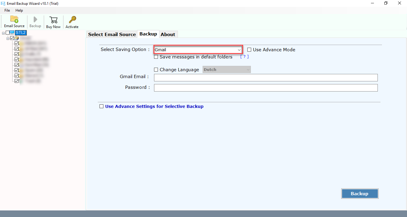 select saving option as pst