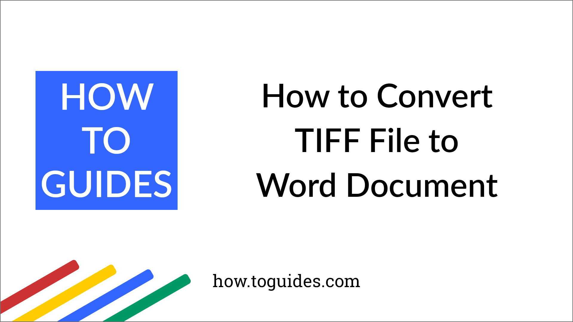 how to convert tiff to word document